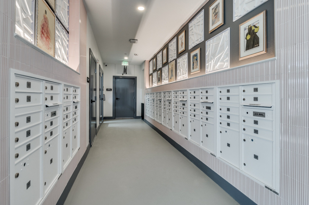 Secure package delivery area with resident cubbies