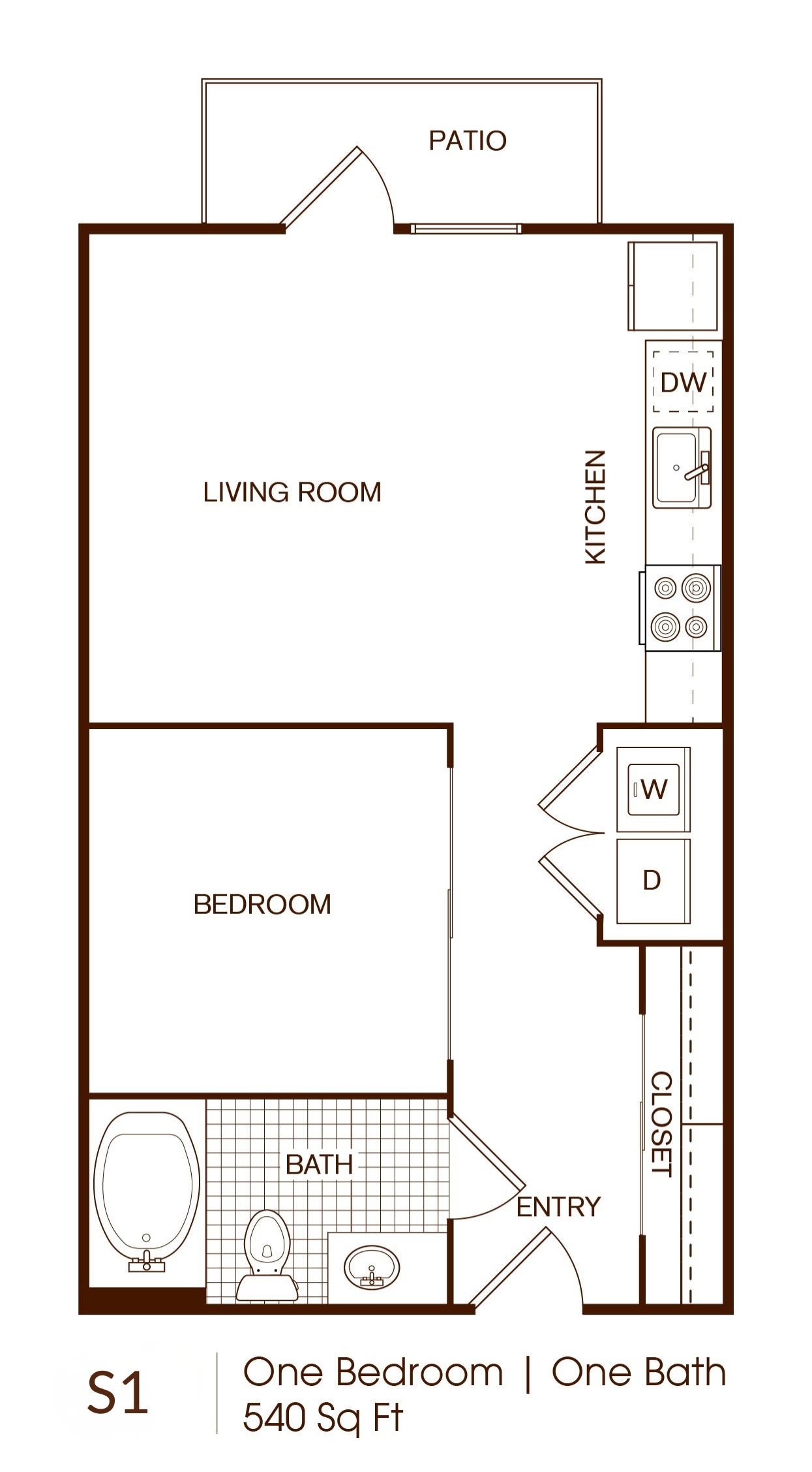 S1 Studio floor plan drawing